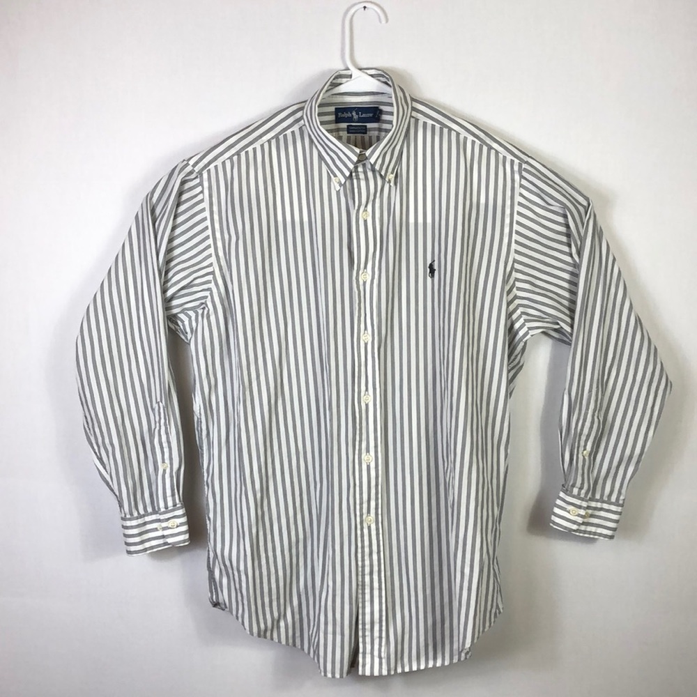 Polo Ralph Lauren white and black shirt size L